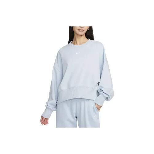 Nike Sportswear Phoenix Fleece Толстовка Женская Светло-Синяя