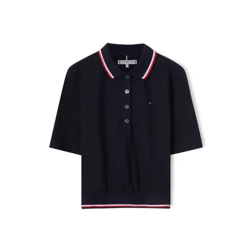 Tommy Hilfiger Темно-синий Синий DW5 Женское Поло