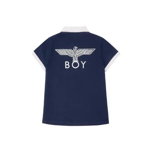 Boy London Поло Женское Темно-синий Белый