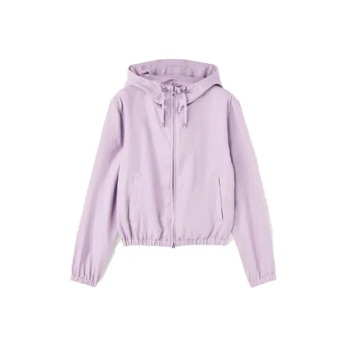 Loro Piana SS24 Куртки Пальто Женские Светло-фиолетовый Масляная бумага Зонт