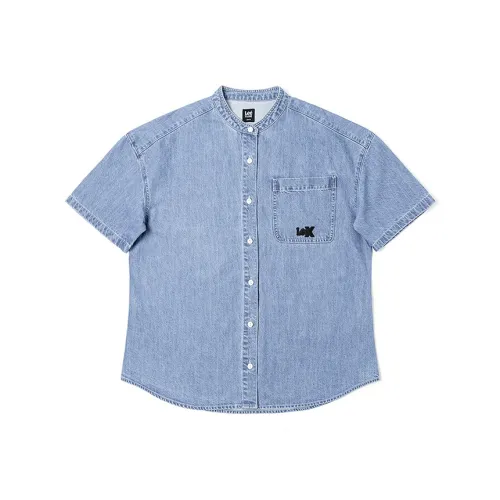 Lee совместный бренд модель SS25 Рубашка Женская Размер Средний Светло-Синий