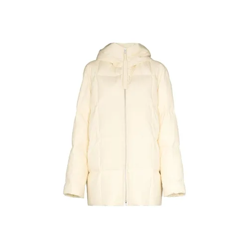 JIL SANDER Бежево-желтые Женские Пуховики