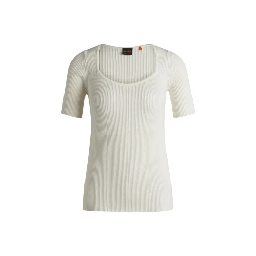 HUGO BOSS Белый Женские Трикотаж