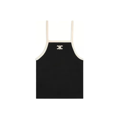 CELINE SS25 Топ на бретелях Женский Черный