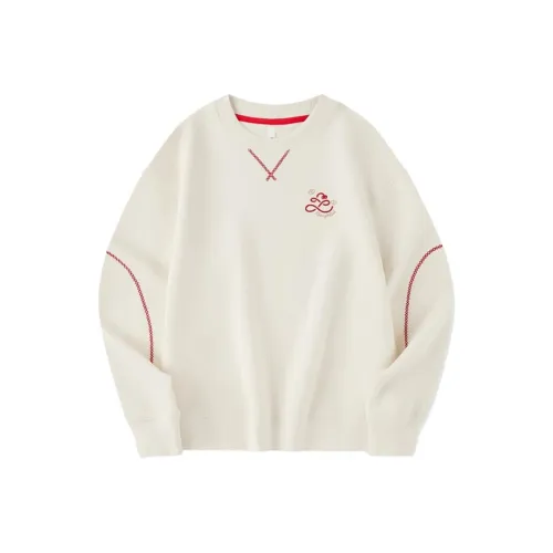 QIAODAN Спортивная коллекция Lifestyle Качественная сушка Толстовка Женская Кремово-белый