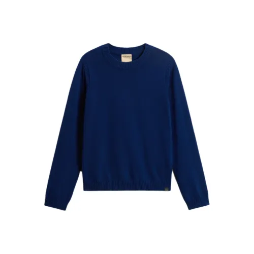 WOOLRICH SS24 Кашемир Свитер Женские Melding Синий