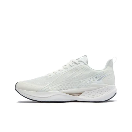 361° Slip-resistant Abrasion-resistant Low Top Casual Training Sprint Running Shoes Men's Feather White