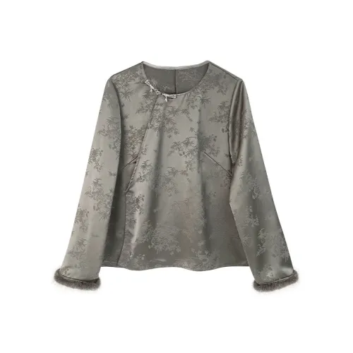 JK&JS Слюдяной серый Женские Рубашки