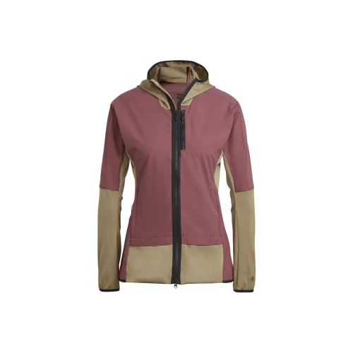 Adidas Five Ten Flooce Wind Jacket Куртки Пальто Женские Бордовый Красный