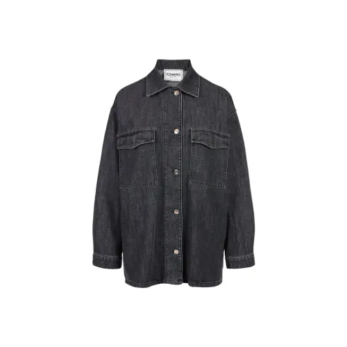 Цвет айсберга SS25 Куртки Пальто Женские Черный