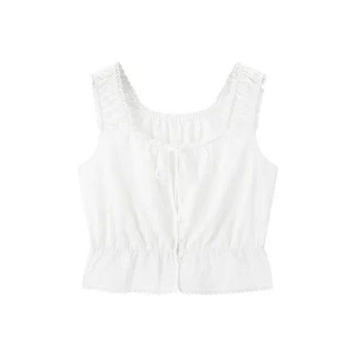 LEDIN Шифонная рубашка женская ярко-белая в наличии