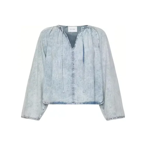 Рамка Светло-синий Женские Рубашки