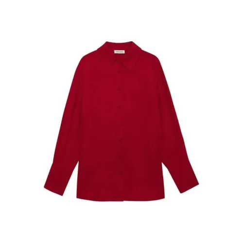 ANINE BING Женские Рубашки Красного Цвета