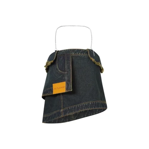 JAC FLEURANT Топ на бретелях Женский Синий