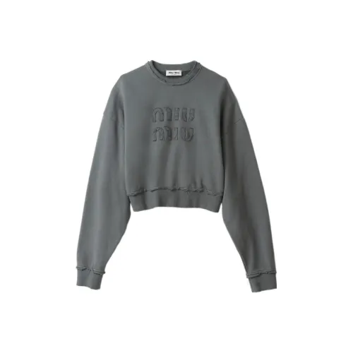 MIU MIU FW23 Толстовка Женская Железо Серый