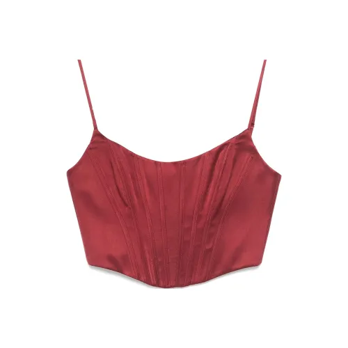 Zimmermann SS24 Топ на бретелях Женский Бордовый