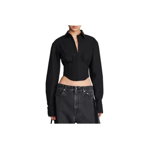 DION LEE SS24 Tuxedo CORSET Рубашка Женская Черная