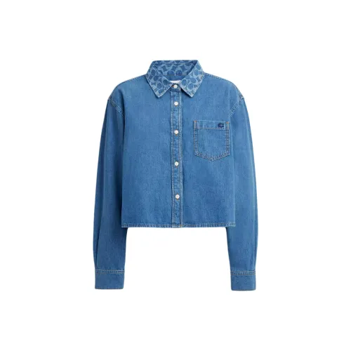 COACH Светло-синие Женские Рубашки