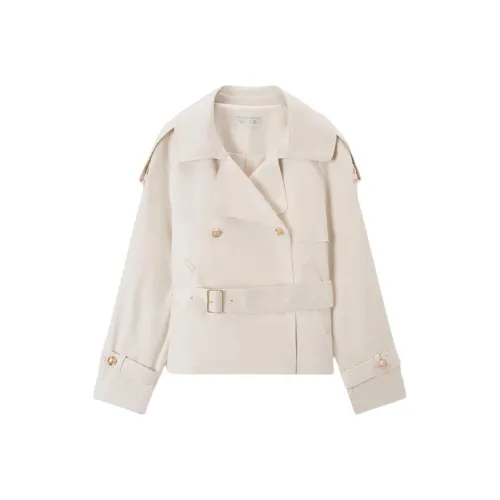 EICHITOO Куртки Пальто Женские Экрю