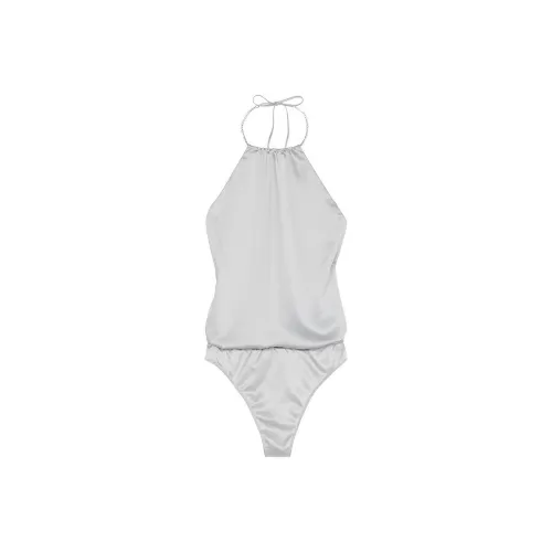 Victoria's Secret Very Sexy TWINKLE Ремень Satin Teddy Серебряный Pearl Jumpsuit Women's Silver Pearl