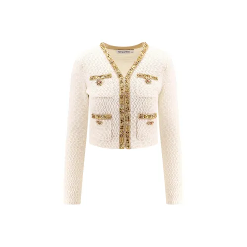 Self Portrait Трикотаж Женский Бежевый