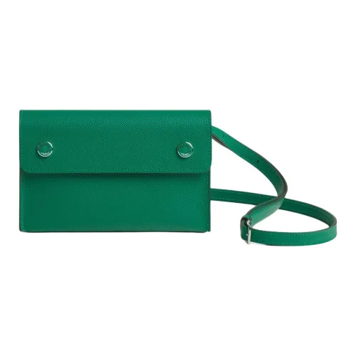 HERMES Hermèsnap Эпсомская кожа Сумка через плечо Женская Dazzling Зеленая