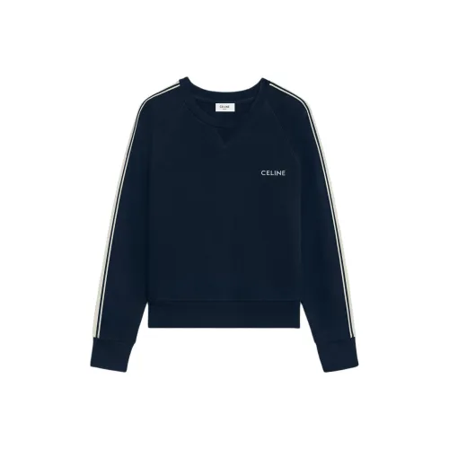 CELINE SS25 Кашемир Свитер Женский Морской Синий