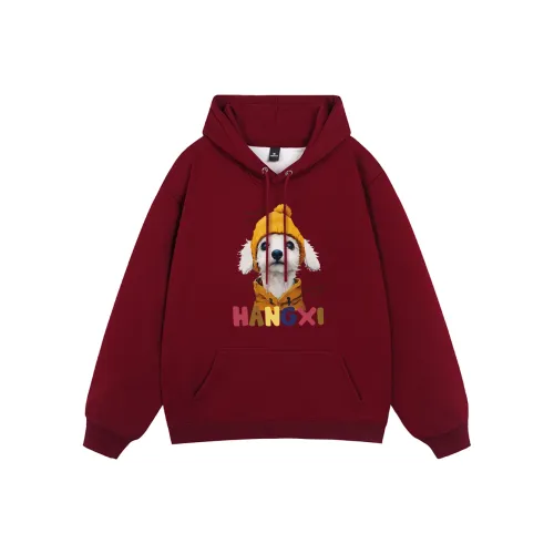 ZUOLANGGENU Толстовка Унисекс Бордовый