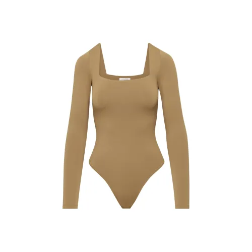 ARITZIA Тень Squareneck Длинный Рукав Комбинезон Женские Constant CAMEL Homogeneous CAMEL