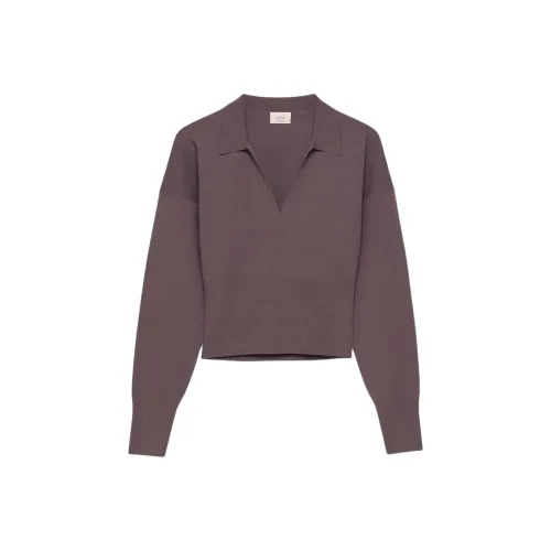 ARITZIA WILFRED Ginny POLO Sweater Polo Women's Smoked Eggplant Smoked Eggplant Purple