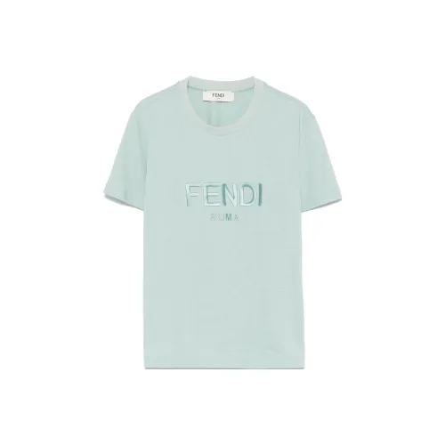 FENDI FW24 T Рубашка Женская Аква Синий