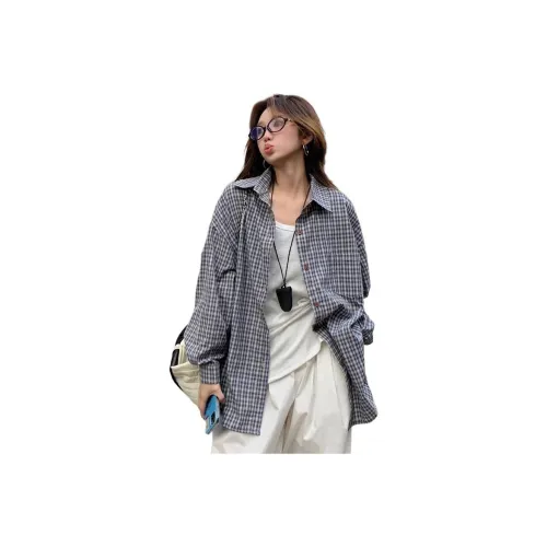 YEARNED Синие Женские Рубашки