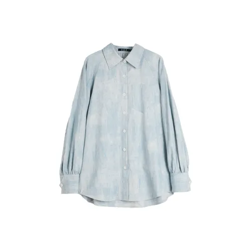 Elle Голубой цветок Женские Рубашки