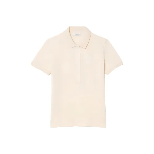 Поло LACOSTE Collaboration Женское Натуральный Белый