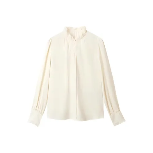 EICHITOO Экрю Женские Рубашки