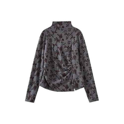 OUNIXUE Серый Женские Трикотаж