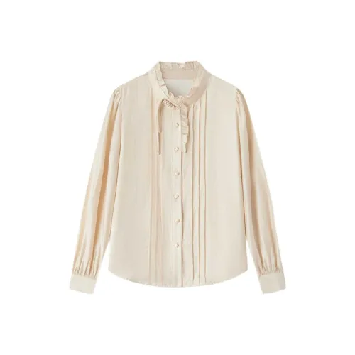EICHITOO Рубашка Женская Бежевая Абрикосовая