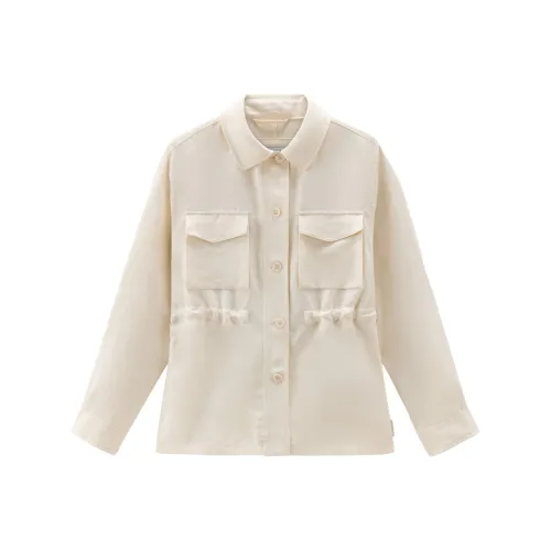 WOOLRICH SS24 Рубашка Женская Светлый Бежевый