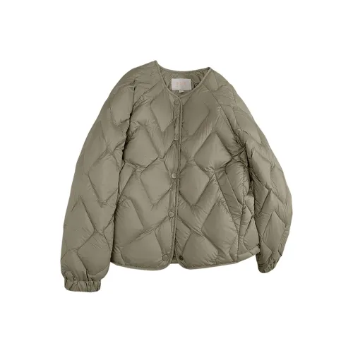 Cypress House Пуховик Женский Серый Зеленый