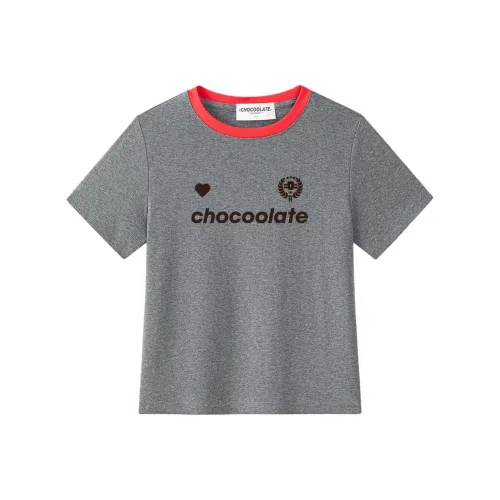 CHOCOOLATE T Рубашка Женская Серого цвета