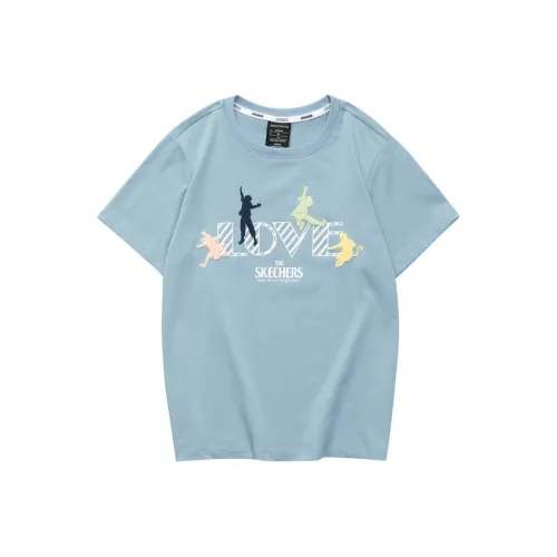 Skechers Funny Monster Стандартная T-рубашка Женская Ashley Blue