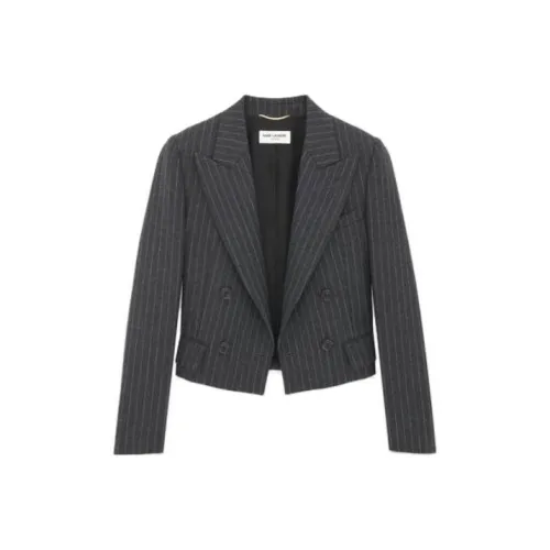 SAINT LAURENT Куртки и Пальто Женские Серые