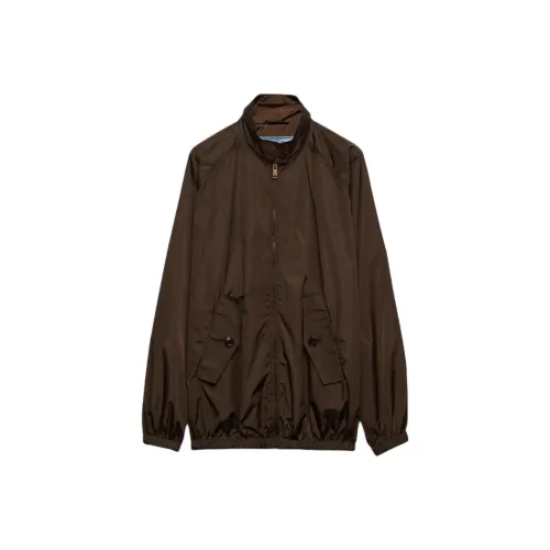 PRADA SS24 Куртки и Пальто Женские Темно-Коричневый