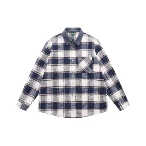 PLAY BUSH Синие Унисекс Рубашки