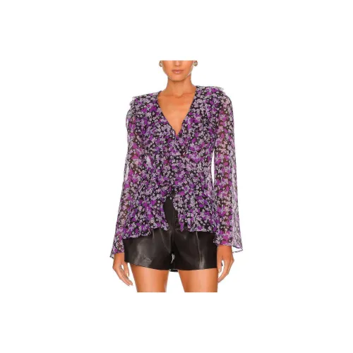 FREE PEOPLE Рубашка Женская Фиолетовая