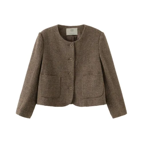 CUBIC Куртки Пальто Женские Кофейного цвета