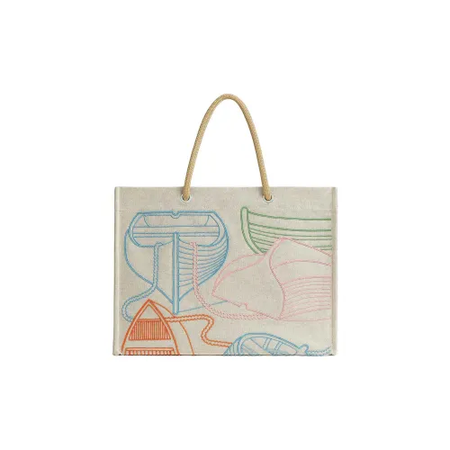 HERMES Thalassa Хлопок BEACH BAG Сумка Женская Многоцветная