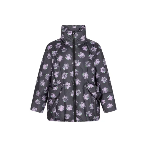 Eral Черный с Цветочным Женская Пуховая Куртка