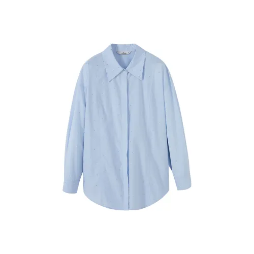 XIANGYING Синие Женские Рубашки
