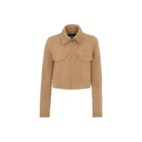 FENDI SS23 Куртки и Пальто Женские Бежевые